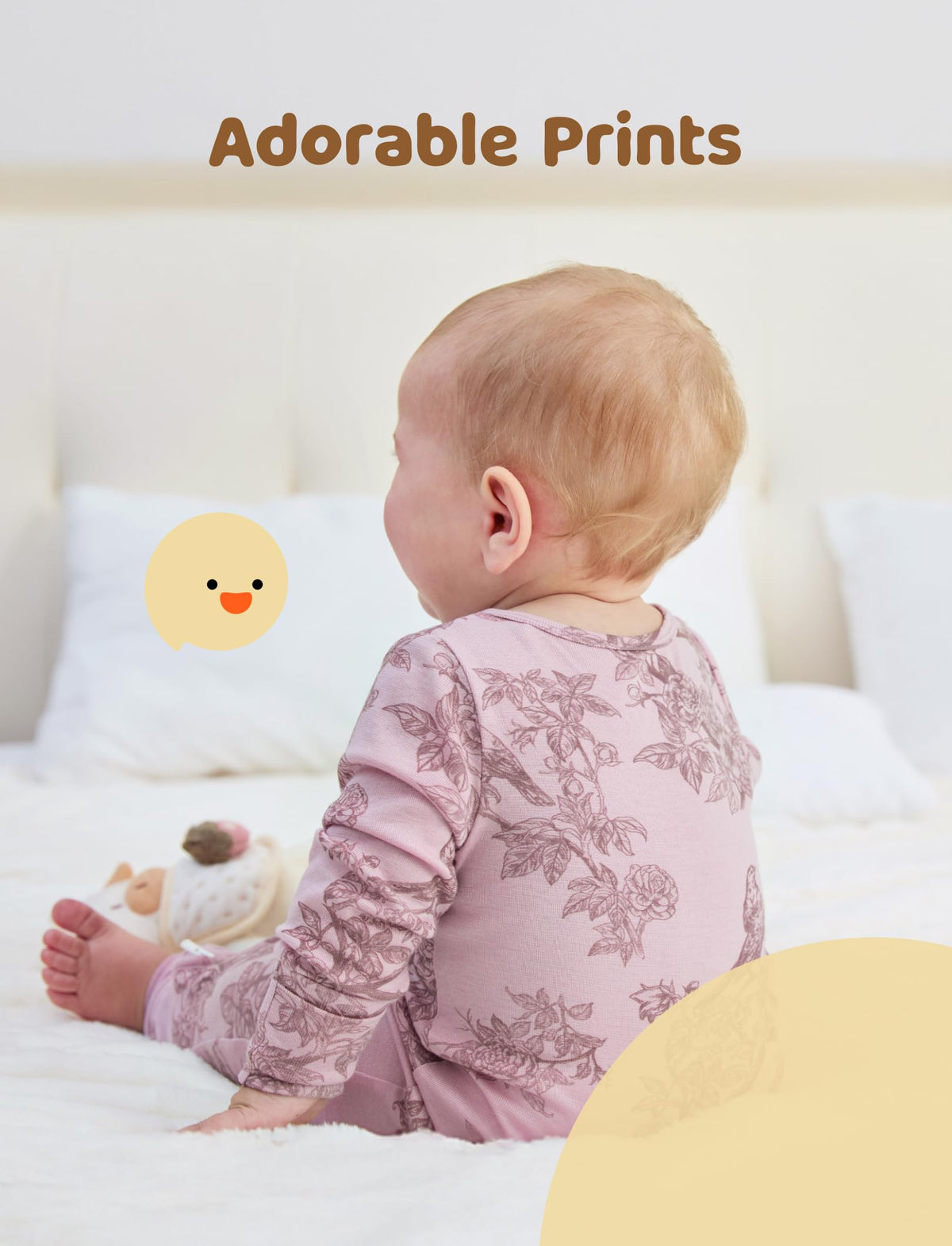 PATPAT Baby Footie Pajamas - Premium Tencel Lyocell &amp; Wool Romper with 2-Way Zipper