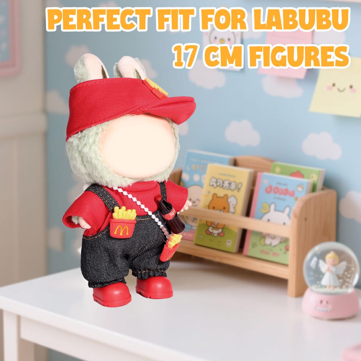 3 Piece Doll Clothes Set for 17cm Dolls - Handmade Crochet Outfit with Hat