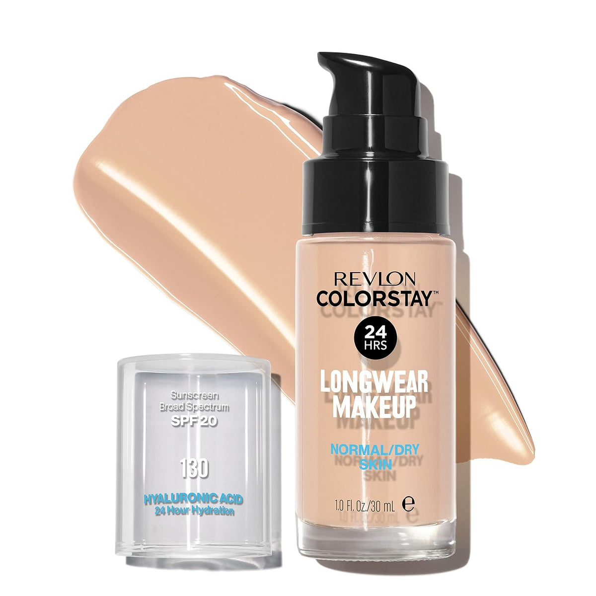 Revlon Liquid Foundation, ColorStay Face Makeup for Normal &amp; Dry Skin, SPF 20, Longwear Medium-Full Coverage with Natural Finish, 240 Medium Beige, 1 Fl Oz