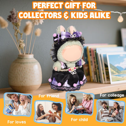 3 Piece Doll Clothes Set for 17cm Dolls - Handmade Crochet Outfit with Hat