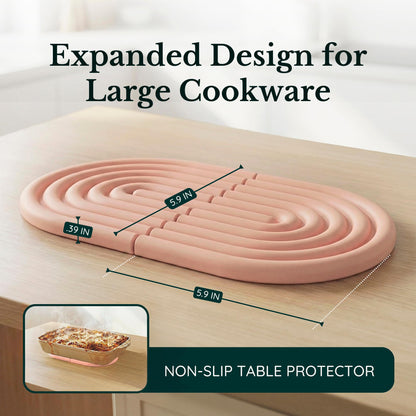 Silicone Trivets for Hot Dishes – Heat-Resistant, Non-Slip Pot Holders for Kitchen &amp; Coasters – Durable Hot Pads for Pots, Pans, Baking Dishes &amp; Kitchen Appliances