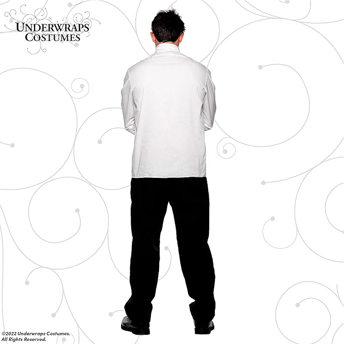 Adult Straight Jacket Psychotic Mental Asylum Patient White Costume