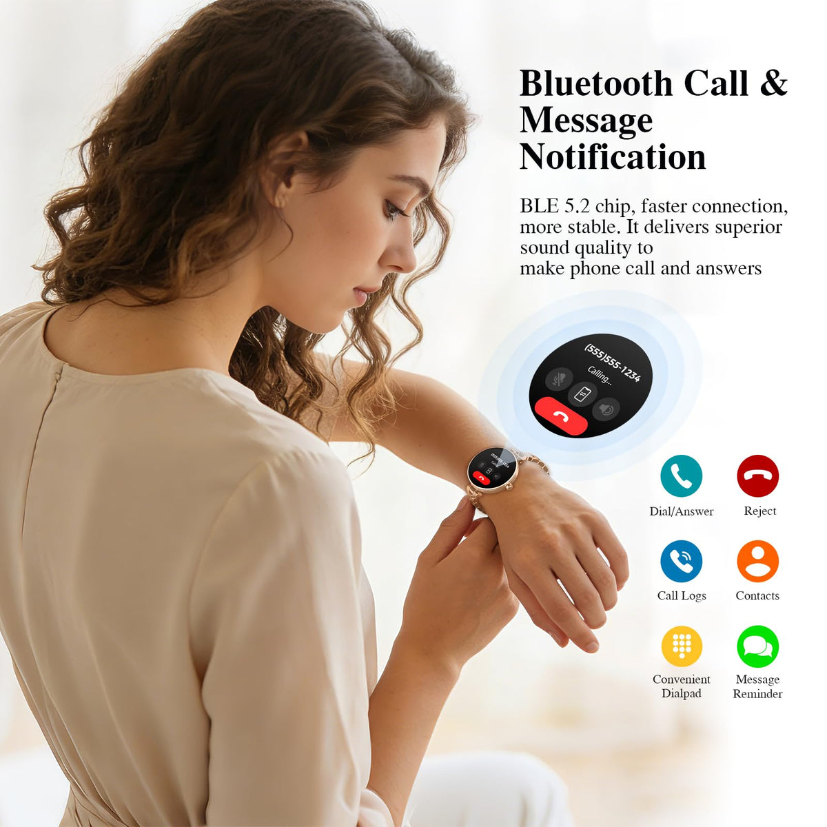 Smart Watches for Women, Answer/Make Call, 1.04&