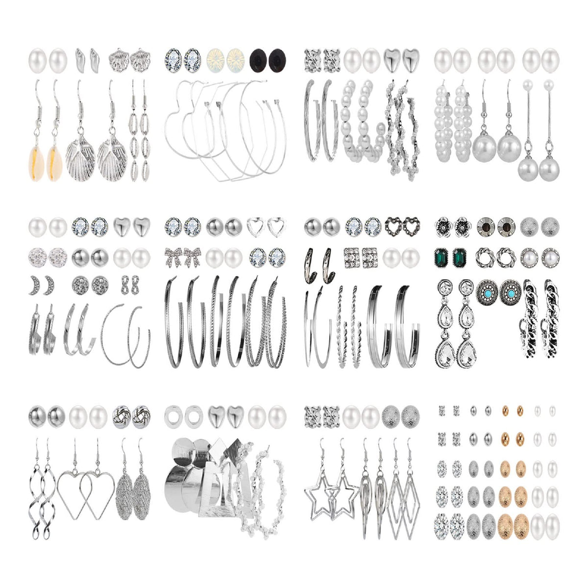 69-Piece Gold Jewelry Set for Women | Necklaces, Bracelets &amp; Earrings