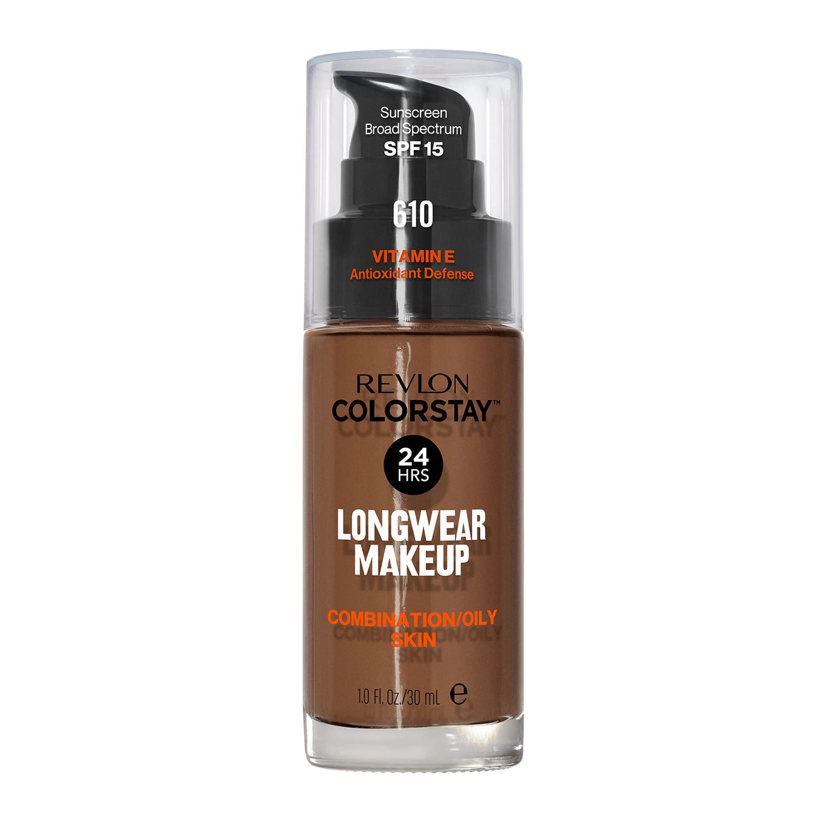 Revlon Liquid Foundation, ColorStay Face Makeup for Combination &amp; Oily Skin, SPF 15, Medium-Full Coverage with Matte Finish, 180 Sand Beige, 1 Fl Oz