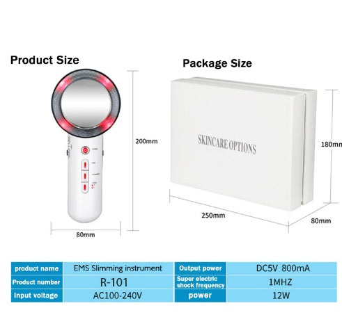 Slimming Ultrasound Body Massager Handheld Beauty Device