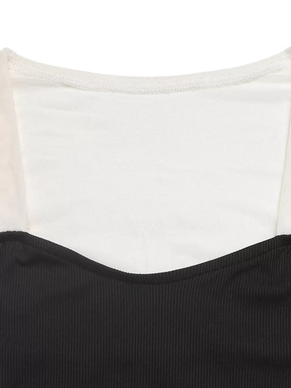 Two-Tone Long Sleeve Bodysuit