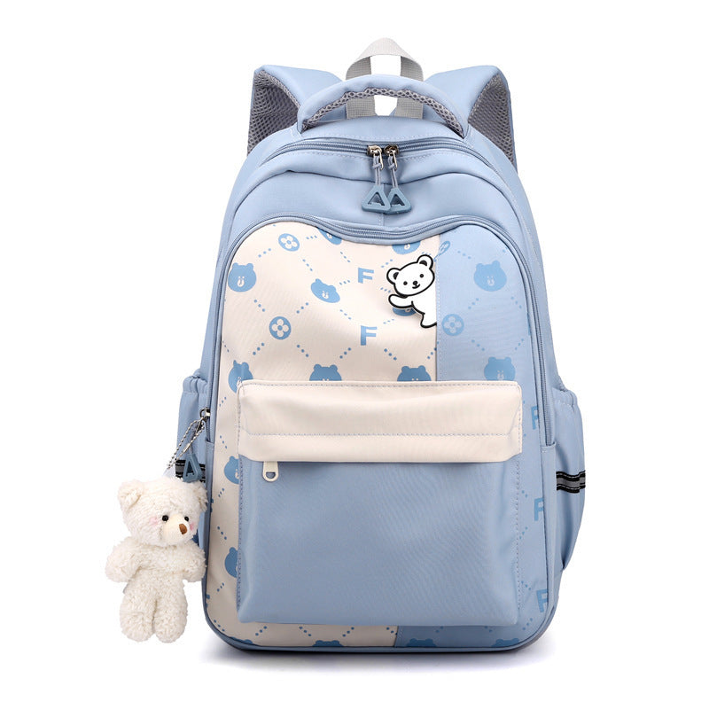 Schoolbag Lightweight And Large Capacity Elementary School Studebt Cute Bear Backpack
