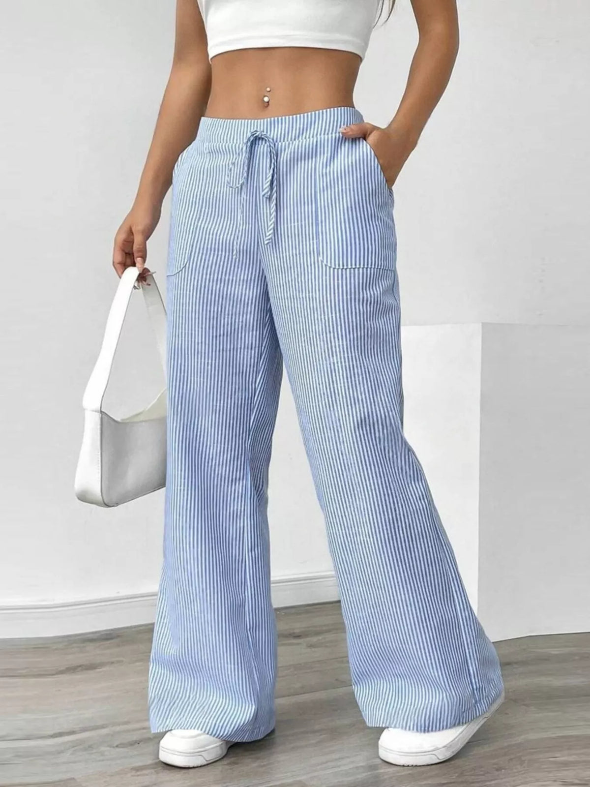 Striped Wide Leg Pants