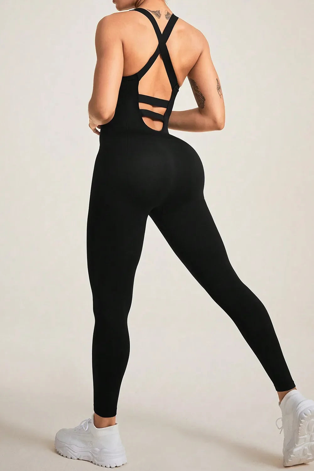 Crisscross Wide Strap Jumpsuit For Women At Selvanelle