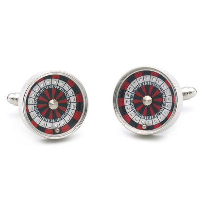 New Lucky Spin Round Cufflinks For Men