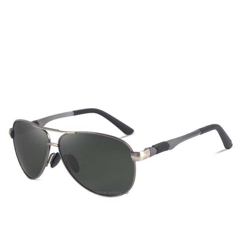 Men 100% Polarized Aluminum Alloy Frame Sunglasses  In Elegant Retro Classic Men&