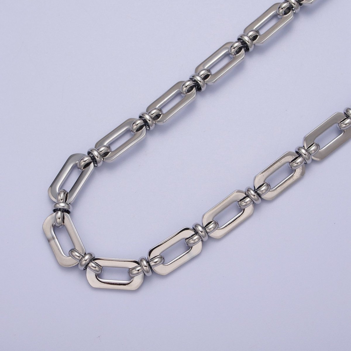 7.3mm Designed Chain, Paperclip &amp; Figure Eight Unfinished Chain in Gold &amp; Silver | ROLL-1000, ROLL-1001 Clearance Pricing