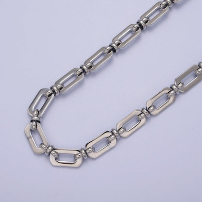 7.3mm Designed Chain, Paperclip &amp; Figure Eight Unfinished Chain in Gold &amp; Silver | ROLL-1000, ROLL-1001 Clearance Pricing
