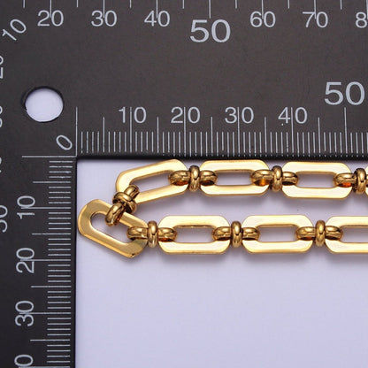 7.3mm Designed Chain, Paperclip &amp; Figure Eight Unfinished Chain in Gold &amp; Silver | ROLL-1000, ROLL-1001 Clearance Pricing