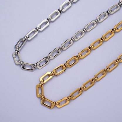 7.3mm Designed Chain, Paperclip &amp; Figure Eight Unfinished Chain in Gold &amp; Silver | ROLL-1000, ROLL-1001 Clearance Pricing