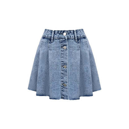Womens Slimming Wide-leg Denim Skirt