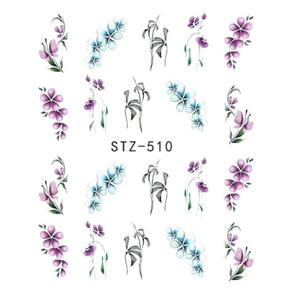 Butterfly Flower Water Transfer Decal Nail Sticker