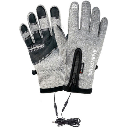 USB-heated Cycling For Men And Womenwinter Windproof And Cold-weather Gloves