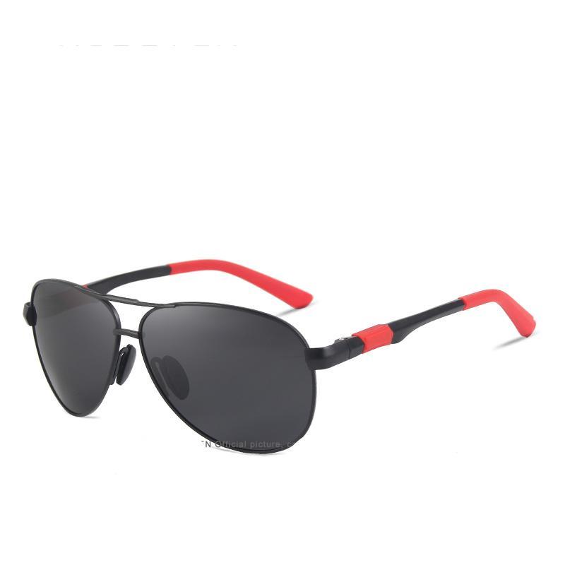 Men 100% Polarized Aluminum Alloy Frame Sunglasses  In Elegant Retro Classic Men&