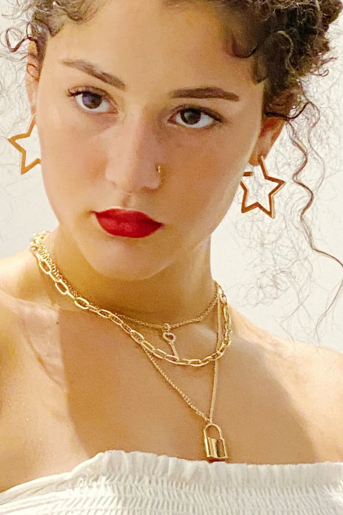 Layered Locket &amp; Key Necklace