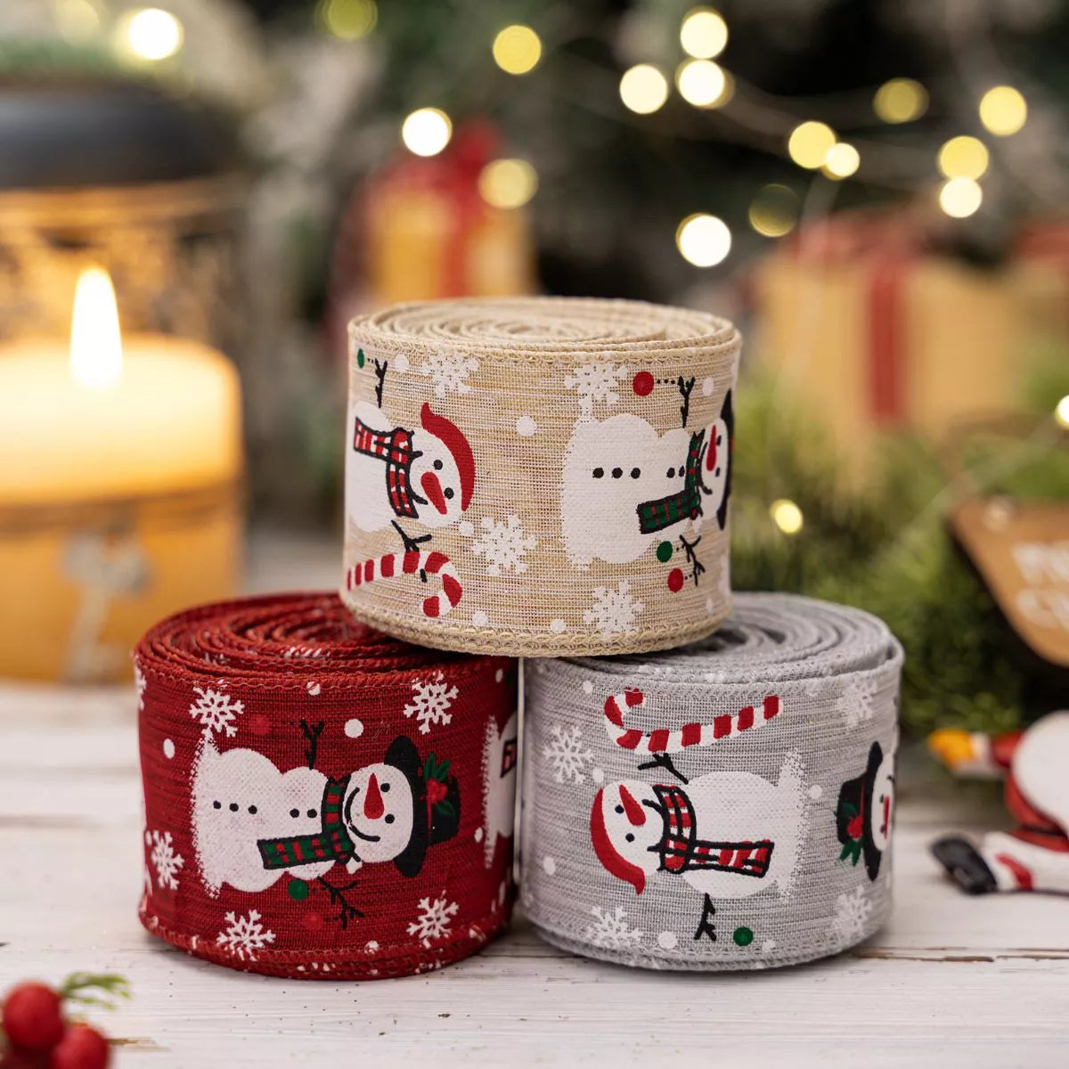 Christmas Snowman Decorative Ribbon