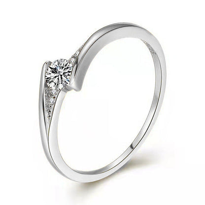 Mens Gold Alloy Round Engagement Ring