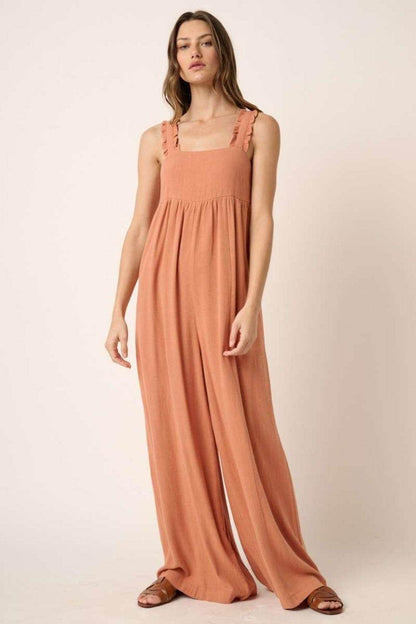 Mittoshop Sleeveless Wide Leg Jumpsuit for Effortless Style