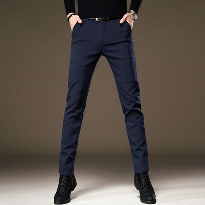 High-end Wrinkle-free Dress Pants Mens Business Slim-fit Tapered-leg Style