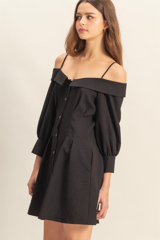 New Summer Button Down Spaghetti Strap Mini Dress with Pockets Chic, Elegant, Playful, and Practical with Button-Down Front and Spaghetti Straps for a Feminine, Effortless Look