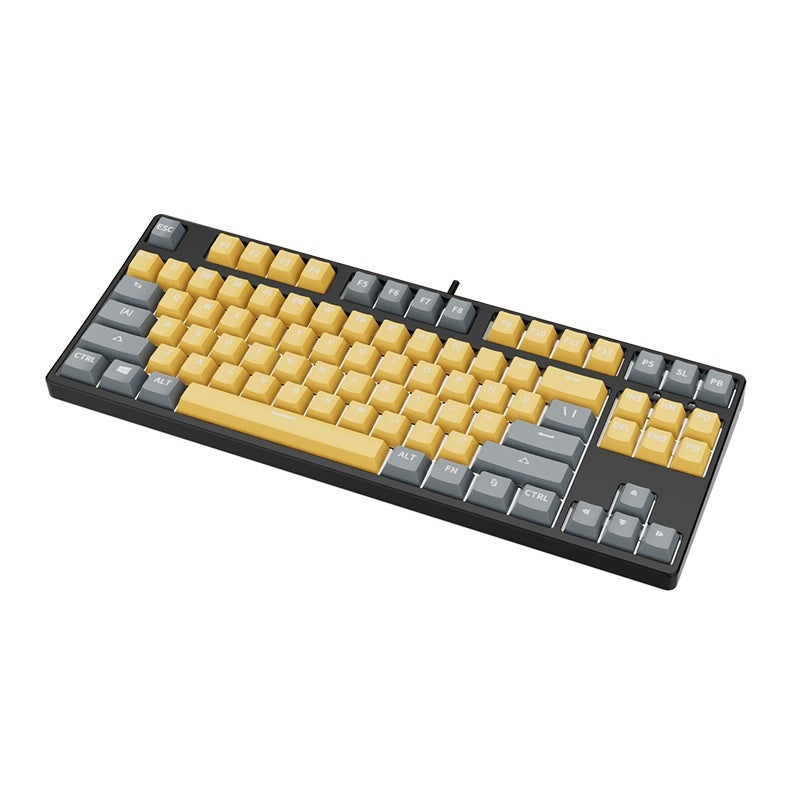 87 Key Wired Game Hot Plug Two Colors Mechanical Keyboard