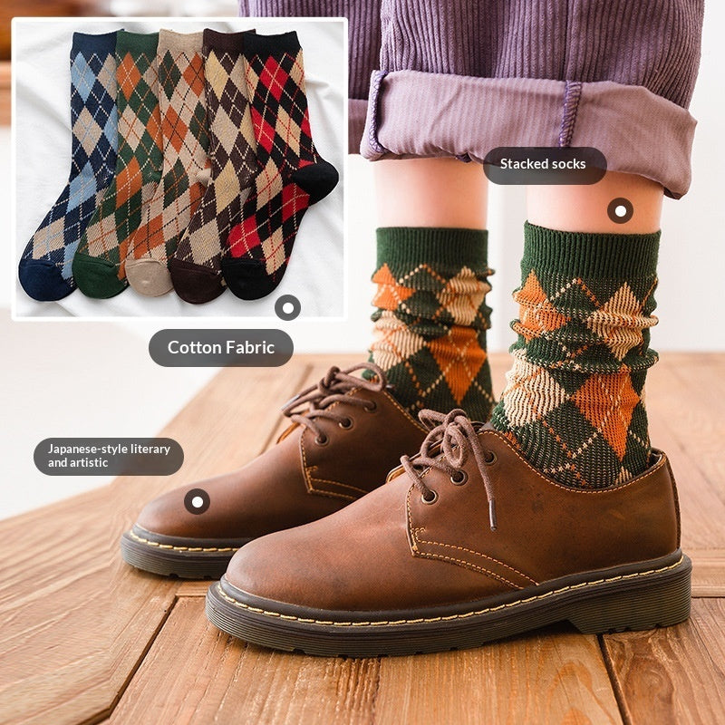 AutumnWinter Diamond-Patterned Women&