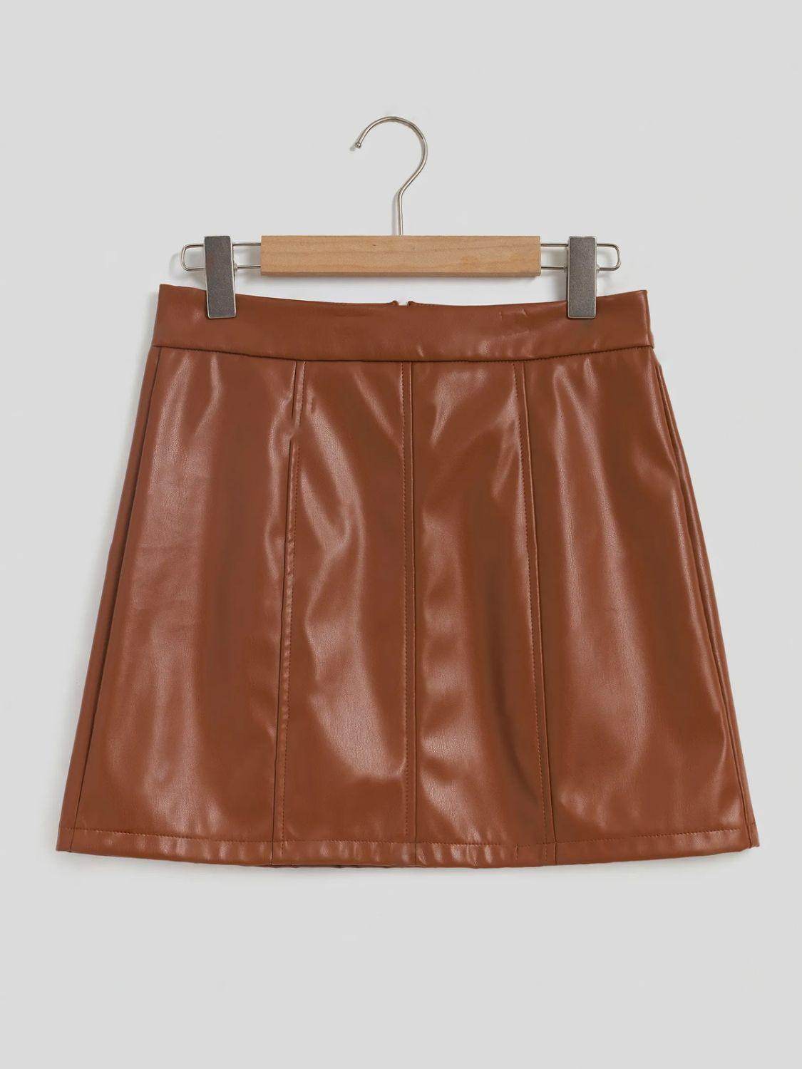 Mini Skirt with Zipper for Women in Various Sizes