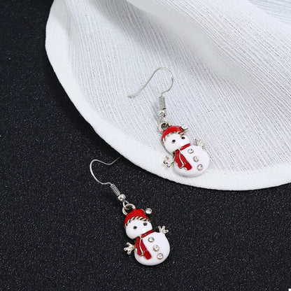 Christmas Snowman Drop Earrings