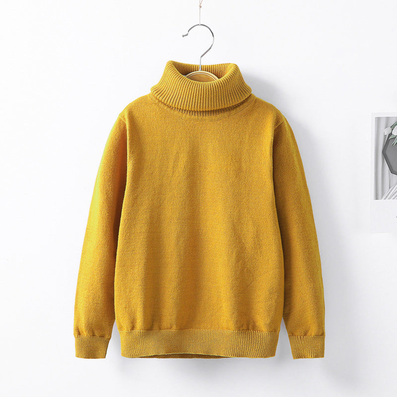 Autumn and winter high collar children&