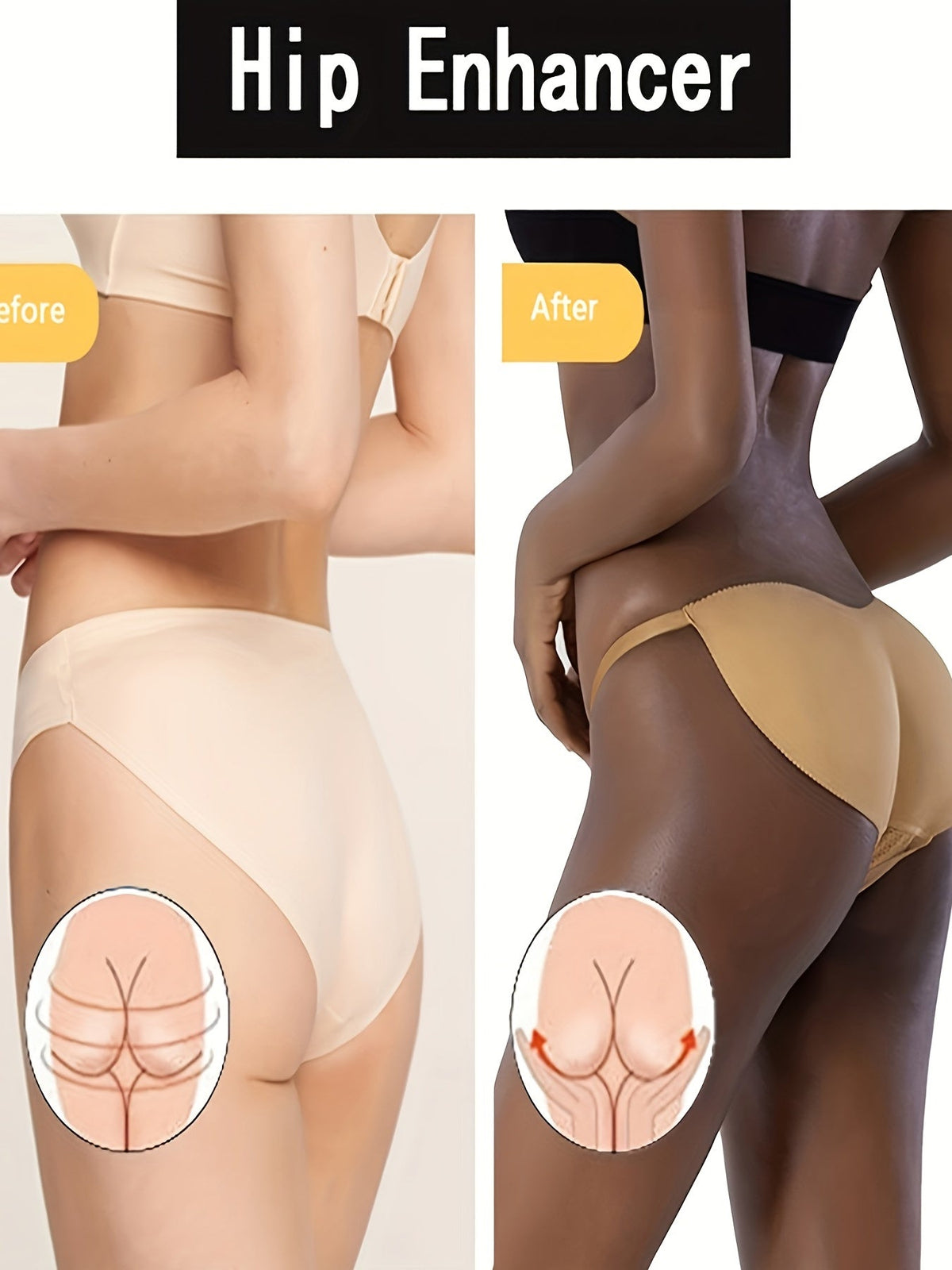 Invisible Boost Fake Butt Lifting Bikini Panties for Women – Ultra-Thin Breathable and Seamless Women&
