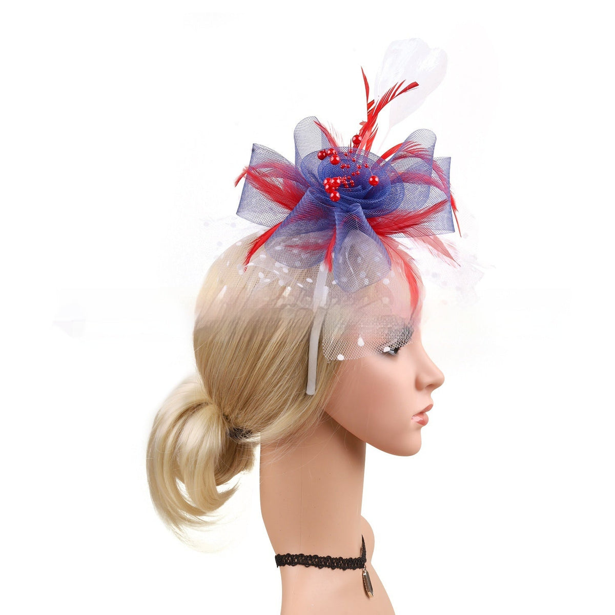 Headwear Bridal Hair Accessories Mesh Billycock Headband