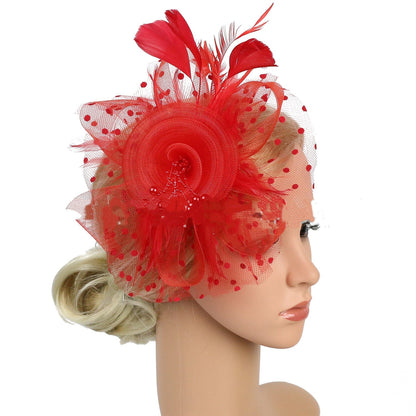 Headwear Bridal Hair Accessories Mesh Billycock Headband