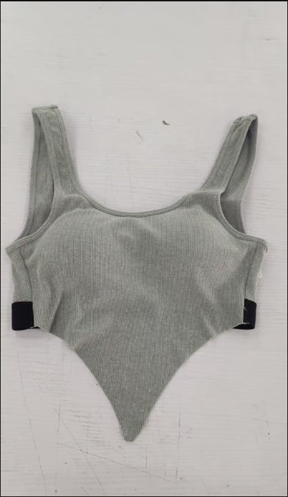 Solid color sports bra