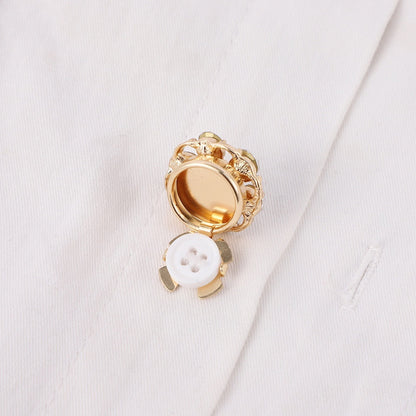 Simple Multi-style Inlaid Rhinestone Cufflinks