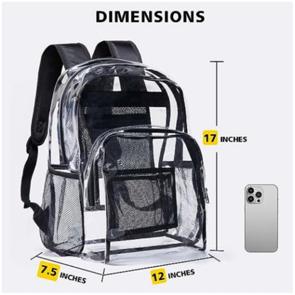 Transparent backpack, PVC transparent backpack, simple and fashionable versatile student backpack casual waterproof
