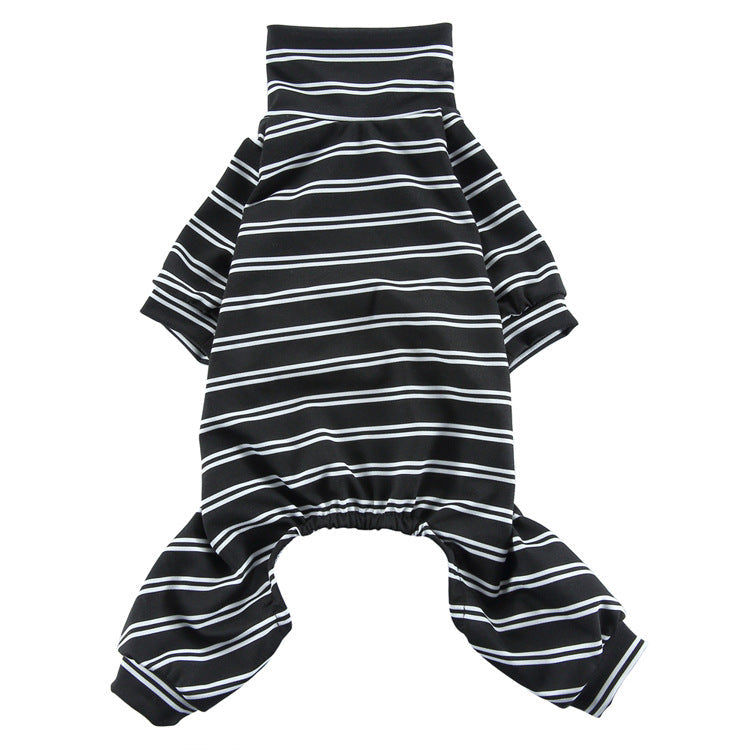 Summer Dog Clothes Striped Home Pajamas Thin