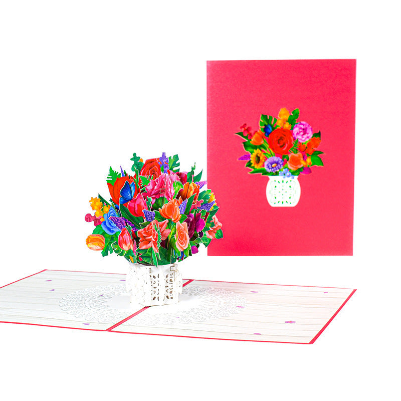 3D Hand-carved Paper Blessing Card