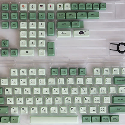 124 Key Matcha Themed PBT Sublimation Keycap