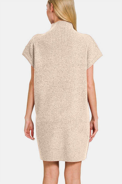 Zenana Short Sleeve Sweater Mini Dress for Stylish Comfort