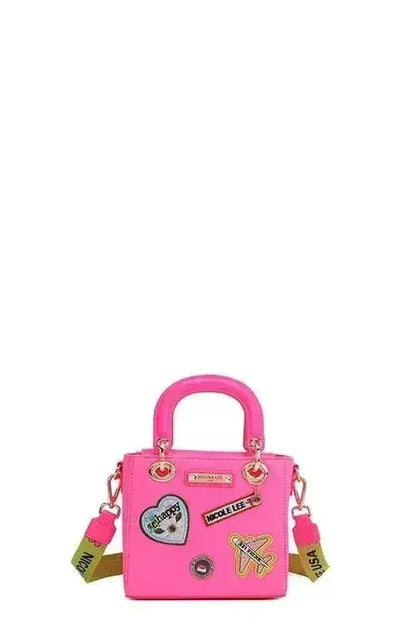 Pink Color Patch Handbag - Top Handle &amp; Crossbody | Femstylo