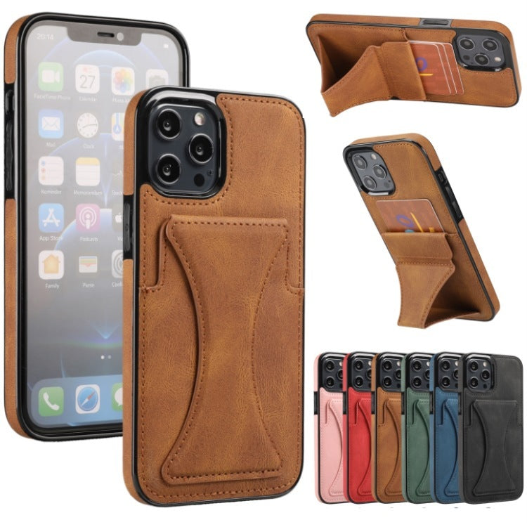 Leather Wallet Phone Case Card Holder Kickstand