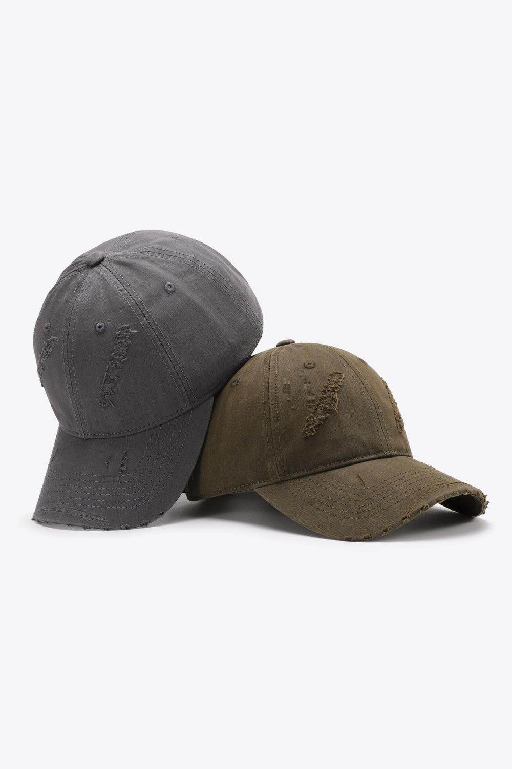 Distressed Adjustable Baseball Cap for Casual Style