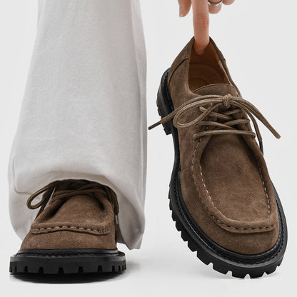 Retro Thick-soled Lace-up Casual Shoes