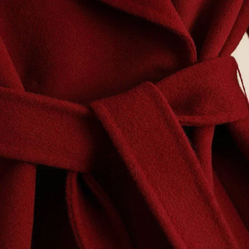 Autumn &amp; Winter Temperament Korean Wool Coat for Women – Elegant &amp;